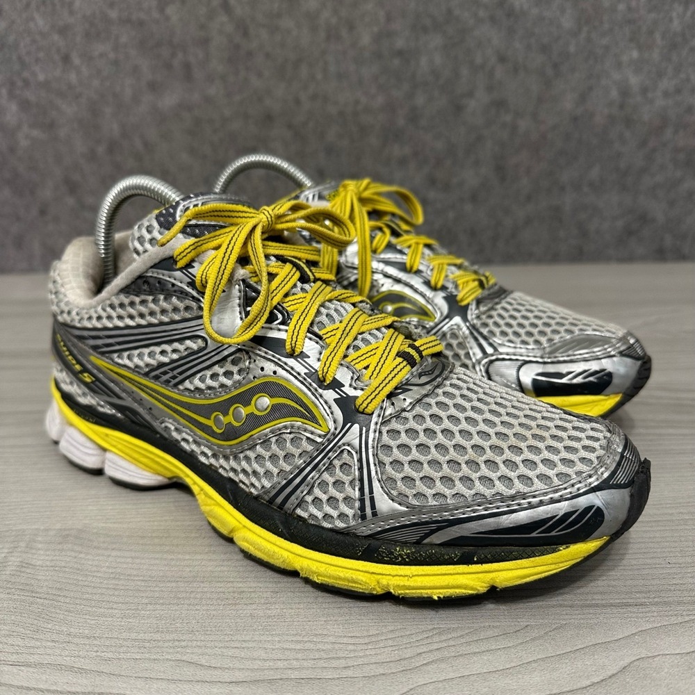 Saucony ProGrid Guide 5 Womens Running Shoes Silver Yellow 10140-5 Size 8.5